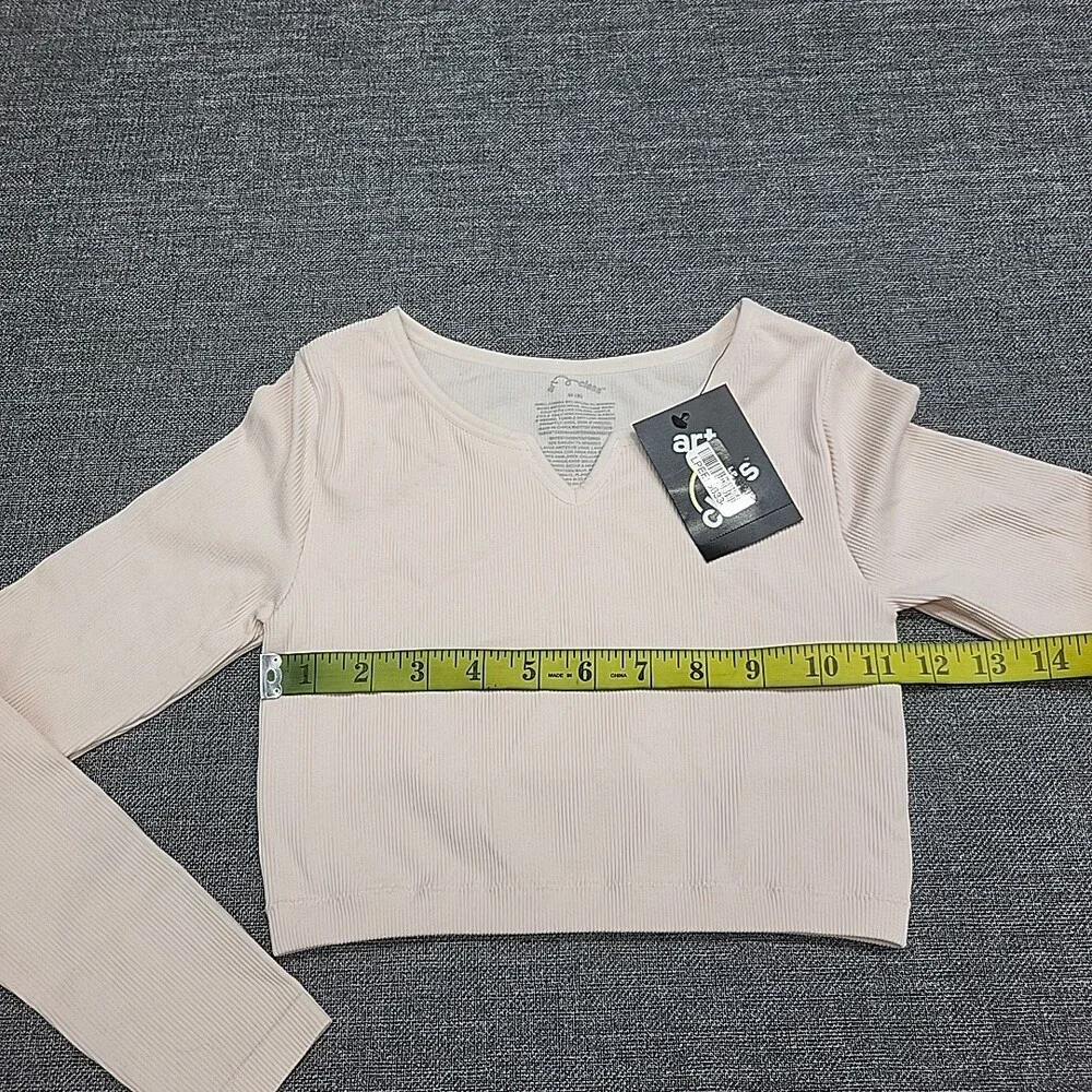 Art Class Kids Girls Long Sleeves Blouse Top Medium Size 8 Light Pink Tee Shirt